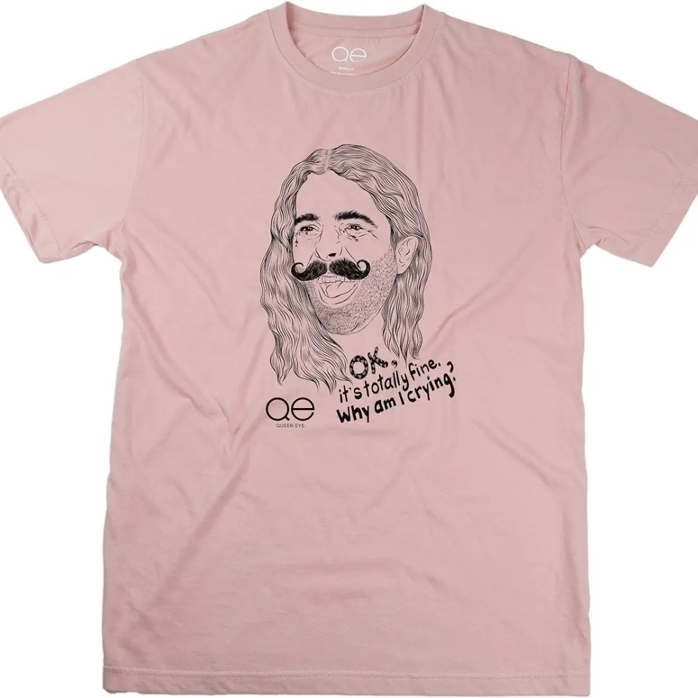 Pride Ready 🏳️‍🌈QUEER EYE Jonathan Van Ness Ok, Its Totally Fine. Pink Tee NWT